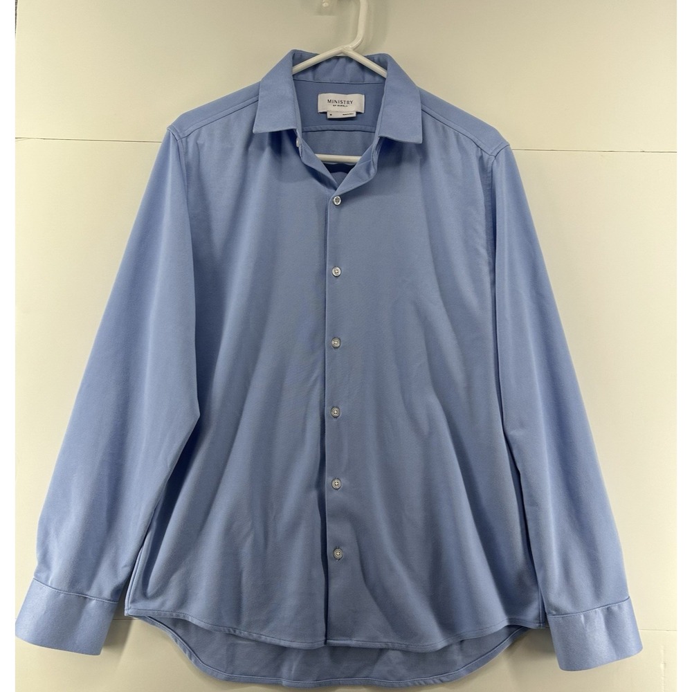 Ministry of Supply Dress Shirt Men Size Medium Light Blue Button Up
